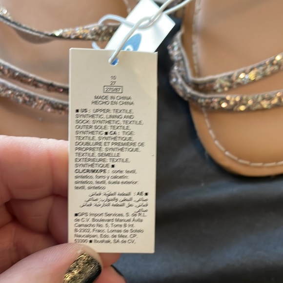 Gold Glitter Gladiator Sandals - Picture 4 of 6